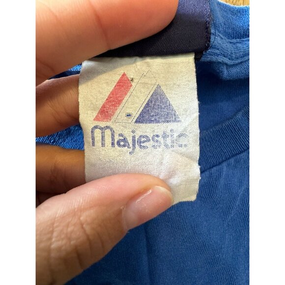 Ryne Sandberg Blue T SHIRT Jersey Chicago Cubs #23 Adult Measured Cooperstown - Picture 5 of 11